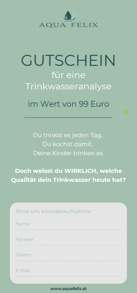 [AFZ6013] Gutschein für Trinkwasseranaylse (100 Stk.)