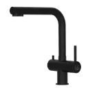 3 WH, Edelstahl Massiv, 360°, L-Auslauf,, PVD Schwarz Matt